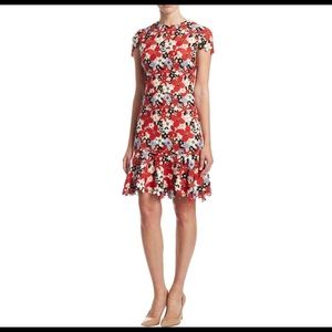 Alice + Olivia Imani floral lace cap sleeve dress